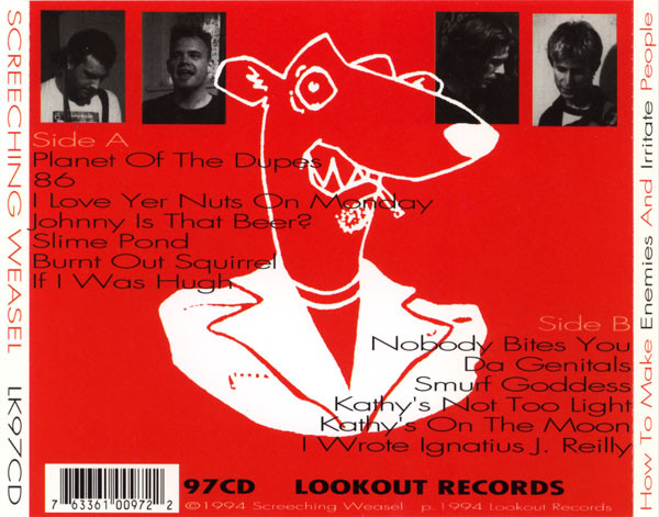 Screeching Weasel - How To Make Enemies And Irritate People | Lookout! Records (LK97CD) - 2 Screeching Weasel - How To Make Enemies And Irritate People | Lookout! Records (LK97CD) - 2