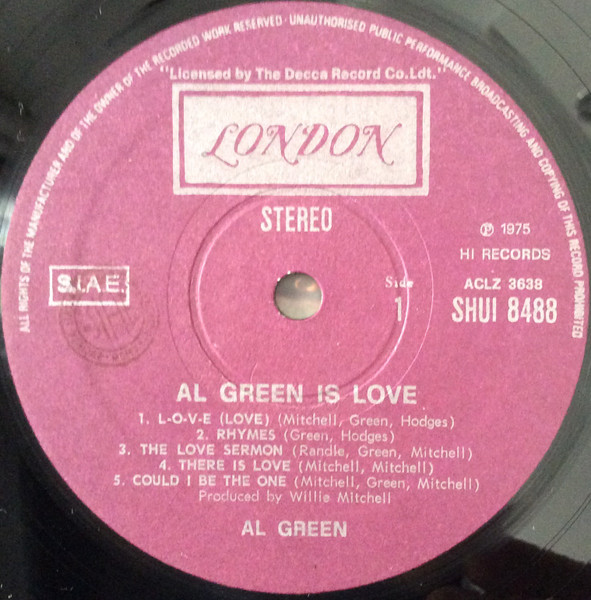 Al Green - Al Green Is Love | London Records (SHUI 8488) - 3 Al Green - Al Green Is Love | London Records (SHUI 8488) - 3