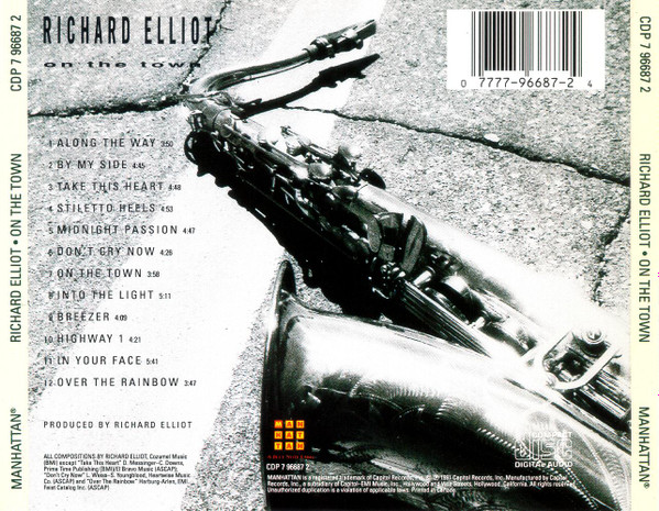 Richard Elliot - On The Town | Manhattan Records (CDP 7 96687 2) - 2