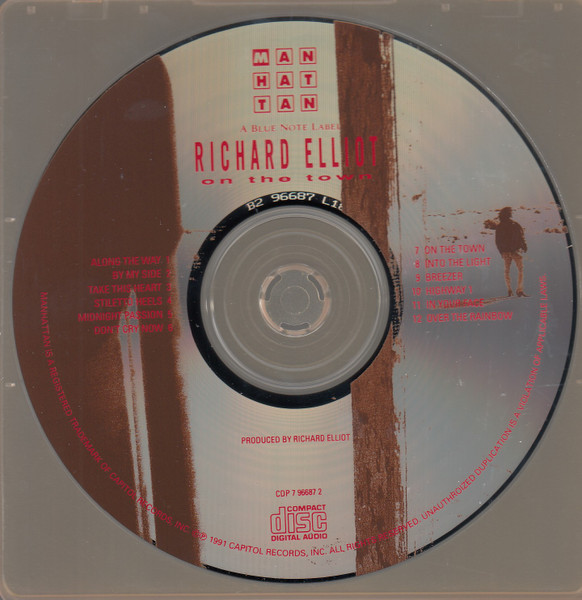 Richard Elliot - On The Town | Manhattan Records (CDP 7 96687 2) - 3