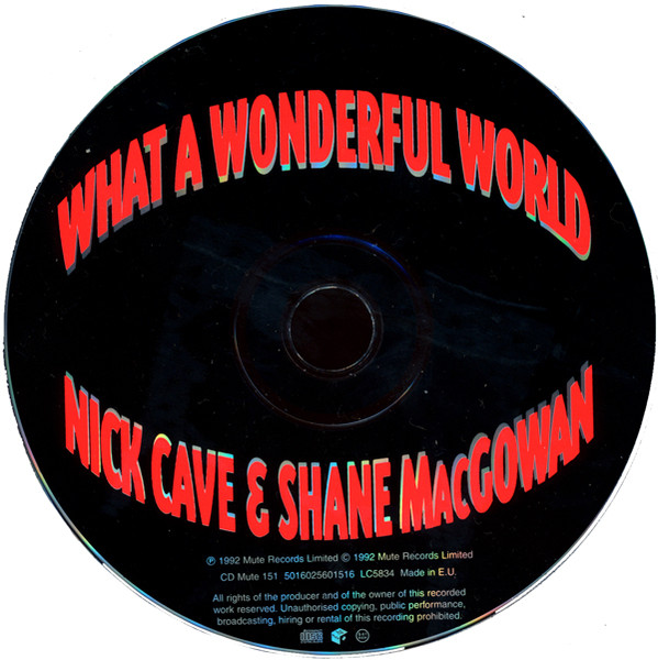 Nick Cave & Shane MacGowan - What A Wonderful World | Mute (CD MUTE 151) - 2