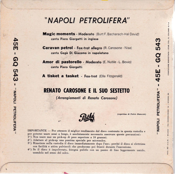 Renato Carosone - Napoli Petrolifera | Pathé (45E GQ 543) - 2 Renato Carosone - Napoli Petrolifera | Pathé (45E GQ 543) - 2