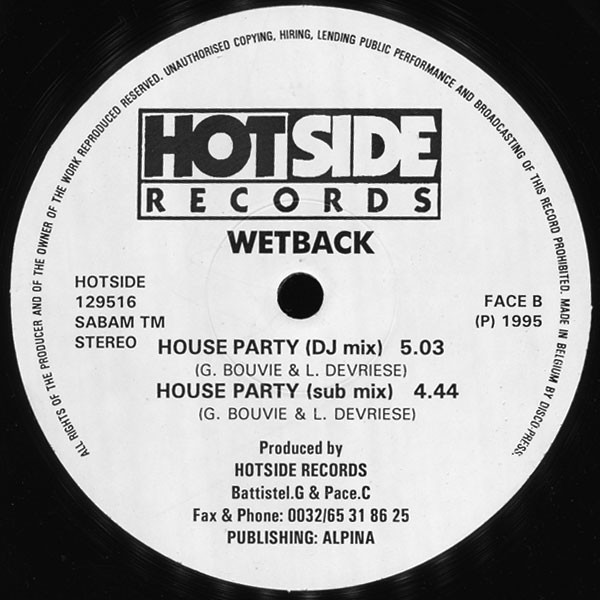 Wetback - House Party | Hotside Records (HOTSIDE 129516) - 2