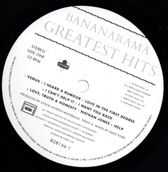 Bananarama - The Greatest Hits Collection (Featuring "Help") | London Records (828 146-1) - 3