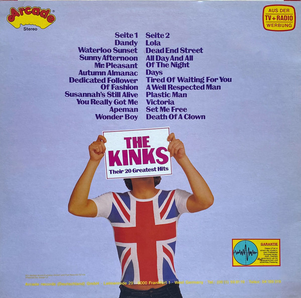 The Kinks - Their 20 Greatest Hits | Arcade (ADE G 56) - 2 The Kinks - Their 20 Greatest Hits | Arcade (ADE G 56) - 2