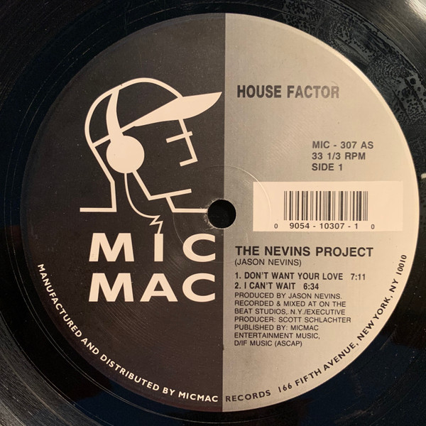 The Nevins Project - House Factor | Micmac Records, Inc. (MIC 307) - main