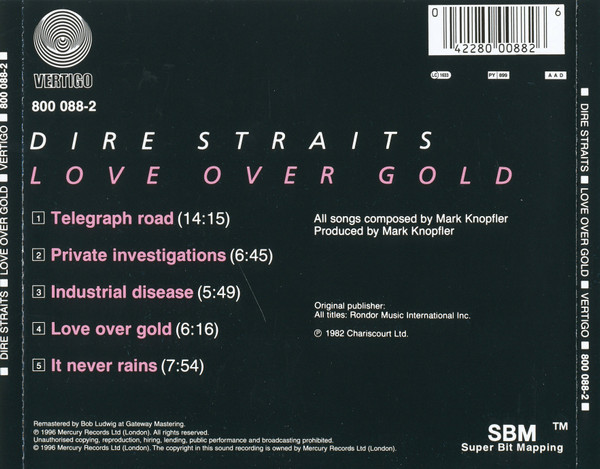 Dire Straits - Love Over Gold | Vertigo (800 088-2) - main