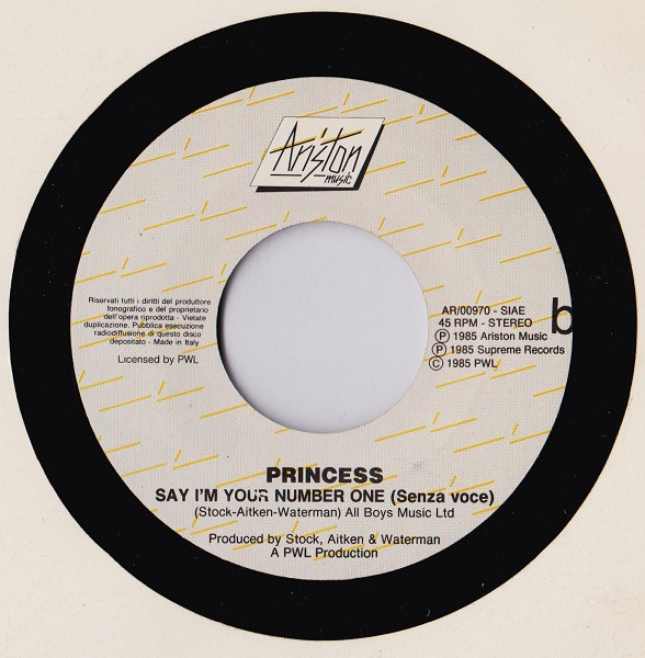 Princess - Say I'm Your No. 1 | Ariston Music (AR/00970) - 4