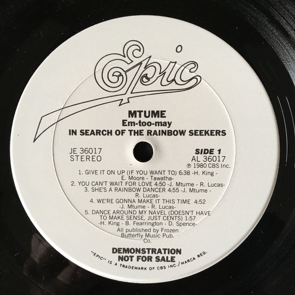 Mtume - In Search Of The Rainbow Seekers | Epic (JE 36017) - 3