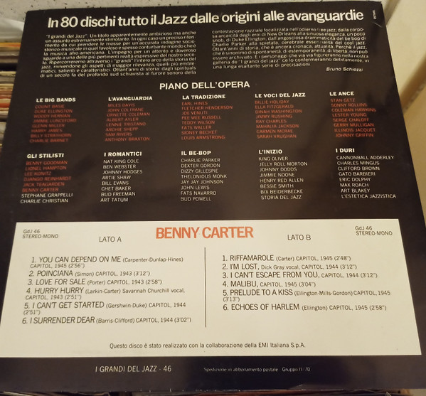 Benny Carter - Benny Carter | Fabbri Editori (GdJ 46) - 2