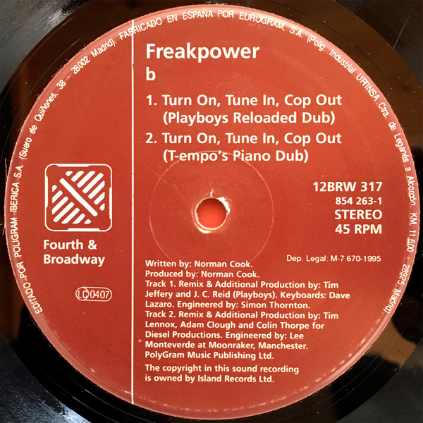 Freak Power - Turn On, Tune In, Cop Out | 4th & Broadway (12BRW 317) - 3