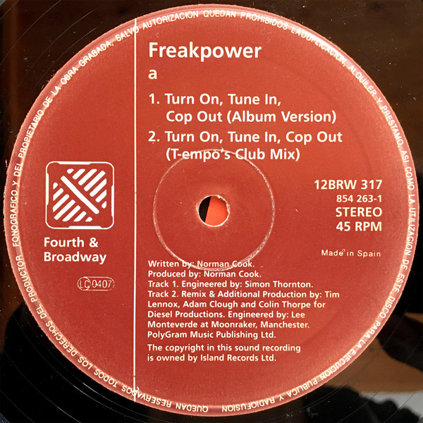 Freak Power - Turn On, Tune In, Cop Out | 4th & Broadway (12BRW 317) - 4