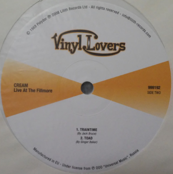 Cream - Wheels Of Fire - Live At The Fillmore | Vinyl Lovers (999192) - 3 Cream - Wheels Of Fire - Live At The Fillmore | Vinyl Lovers (999192) - 3