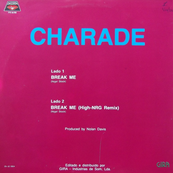 Charade - Break Me | Passion (PR M/89)