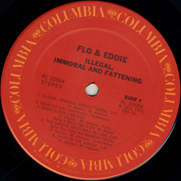 Flo & Eddie - Illegal, Immoral And Fattening | Columbia (PC 33554) - 3 Flo & Eddie - Illegal, Immoral And Fattening | Columbia (PC 33554) - 3