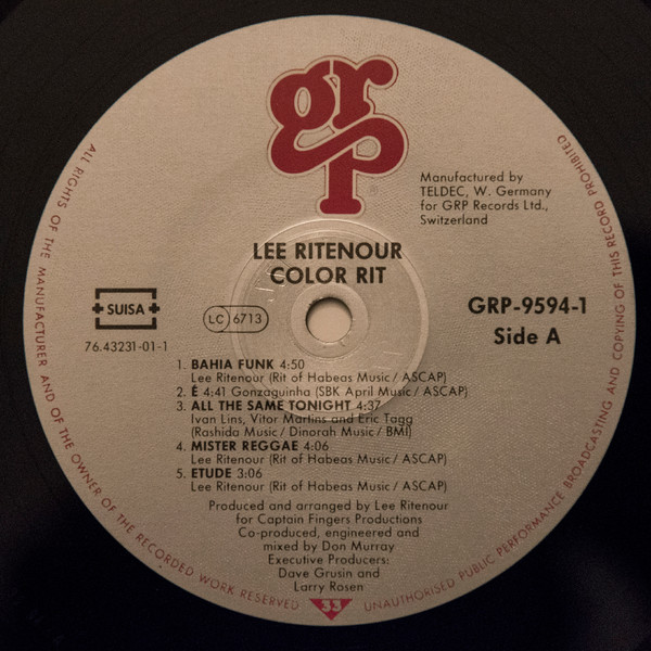 Lee Ritenour - Color Rit | GRP (GR-9594-1) - 3