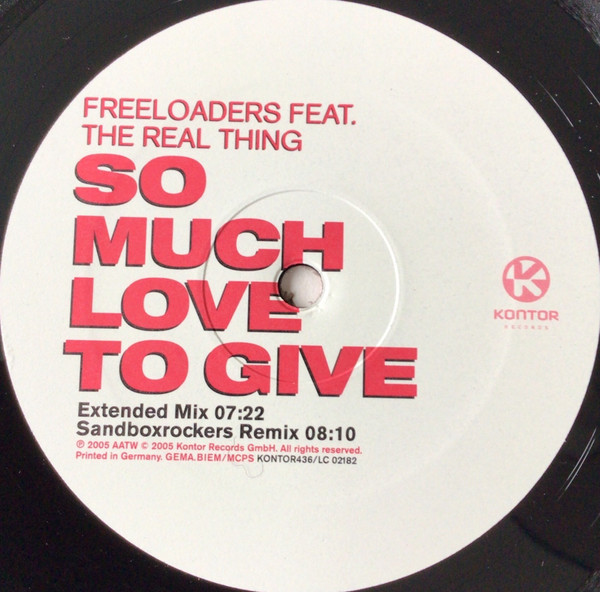 Freeloaders - So Much Love To Give | Kontor Records (Kontor436) - 3 Freeloaders - So Much Love To Give | Kontor Records (Kontor436) - 3