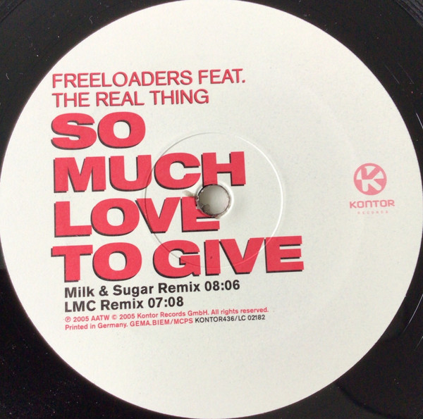 Freeloaders - So Much Love To Give | Kontor Records (Kontor436) - 4 Freeloaders - So Much Love To Give | Kontor Records (Kontor436) - 4