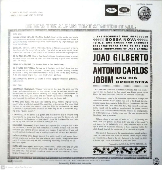 João Gilberto , Antonio Carlos Jobim - Gilberto & Jobim | Capitol Records (5C 038-80162) - 2