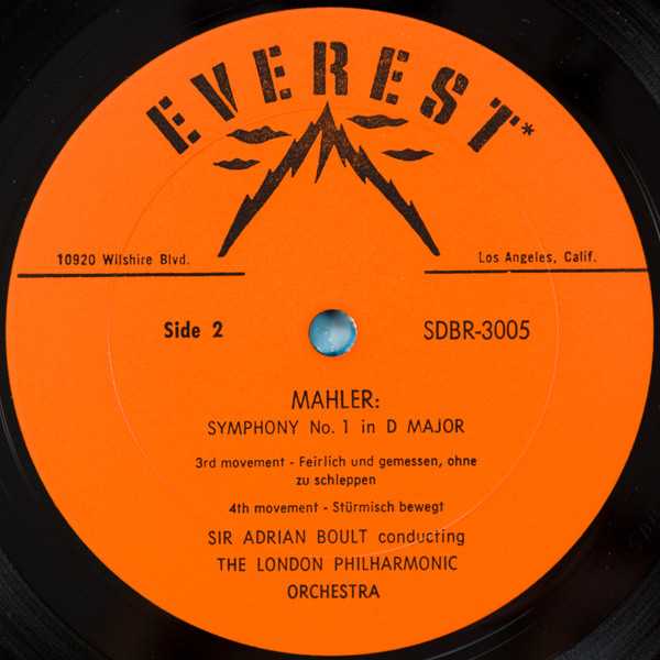 Gustav Mahler - Sir Adrian Boult Conducting The London Philharmonic Orchestra - Symphony No. 1 In D Major | Everest (3005) - 4