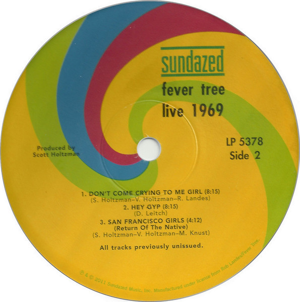 Fever Tree - Live 1969 | Sundazed Music (LP 5378) - 4