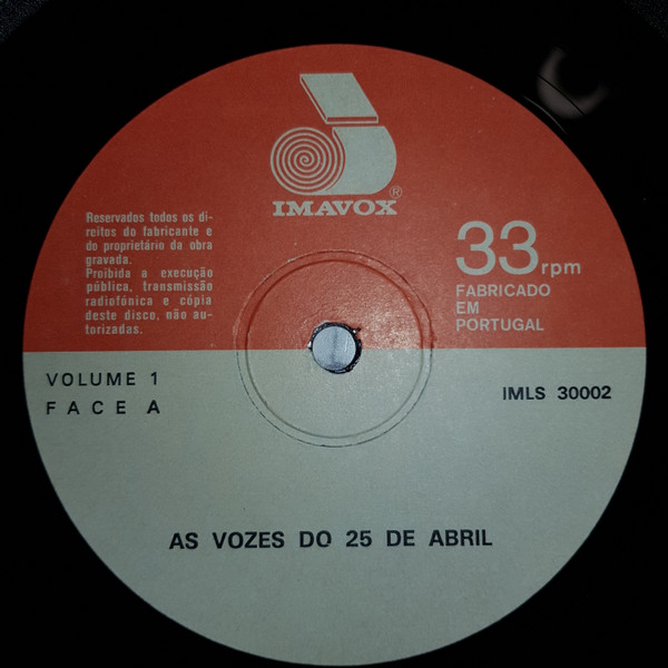 Various - As Vozes Do 25 De Abril | Imavox (IMLS 30002) - 4