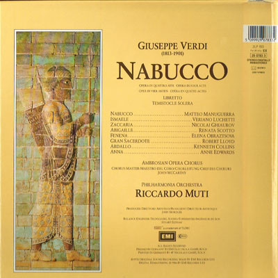 Giuseppe Verdi , Riccardo Muti - Nabucco | His Master's Voice (29 0783 1/ 84 1) - 2 Giuseppe Verdi , Riccardo Muti - Nabucco | His Master's Voice (29 0783 1/ 84 1) - 2