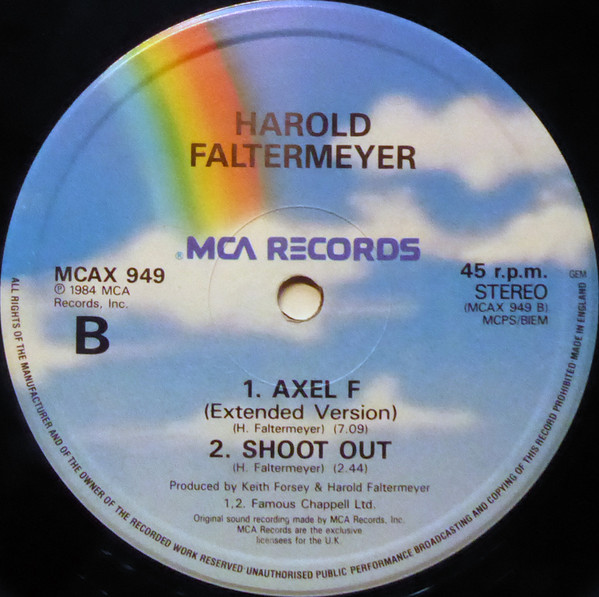 Harold Faltermeyer - Axel F (The M & M Mix) | MCA Records (MCAX 949) - 4 Harold Faltermeyer - Axel F (The M & M Mix) | MCA Records (MCAX 949) - 4