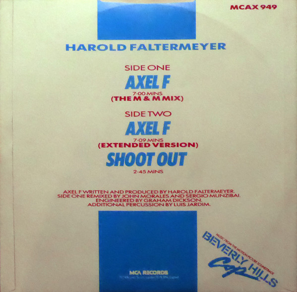 Harold Faltermeyer - Axel F (The M & M Mix) | MCA Records (MCAX 949) - 2 Harold Faltermeyer - Axel F (The M & M Mix) | MCA Records (MCAX 949) - 2