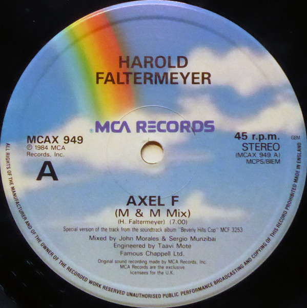 Harold Faltermeyer - Axel F (The M & M Mix) | MCA Records (MCAX 949) - 3 Harold Faltermeyer - Axel F (The M & M Mix) | MCA Records (MCAX 949) - 3