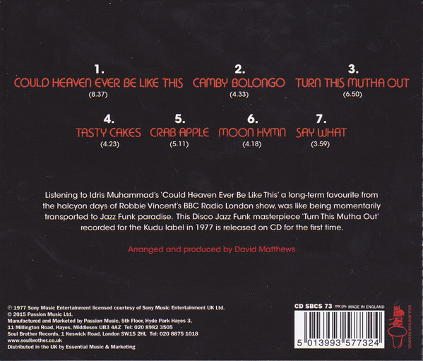 Idris Muhammad - Turn This Mutha Out | Soul Brother Records (CD SBCS 73) - 3