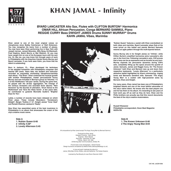Khan Jamal - Infinity | Jazz Room Records (JAZZR 006) - 2 Khan Jamal - Infinity | Jazz Room Records (JAZZR 006) - 2