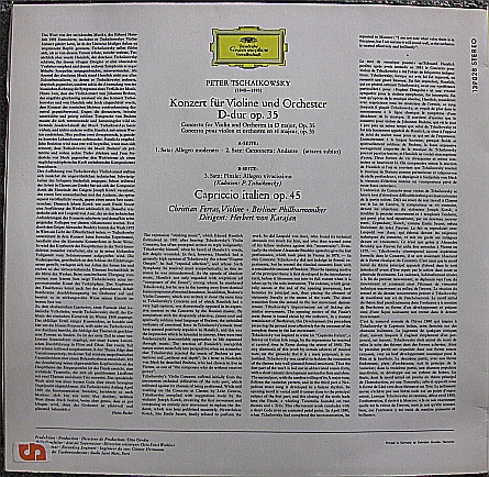 Pyotr Ilyich Tchaikovsky – Christian Ferras · Herbert von Karajan - Berliner Philharmoniker - Violinkonzert D-dur Op. 35 / Capriccio Italien Op. 45 | Deutsche Grammophon (139 028 SLPM) - 2 Pyotr Ilyich Tchaikovsky – Christian Ferras · Herbert von Karajan - Berliner Philharmoniker - Violinkonzert D-dur Op. 35 / Capriccio Italien Op. 45 | Deutsche Grammophon (139 028 SLPM) - 2