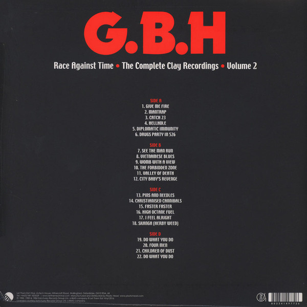 G.B.H. - Race Against Time: The Complete Clay Recordings Volume 2 | Let Them Eat Vinyl (LETV473LP) - 2 G.B.H. - Race Against Time: The Complete Clay Recordings Volume 2 | Let Them Eat Vinyl (LETV473LP) - 2