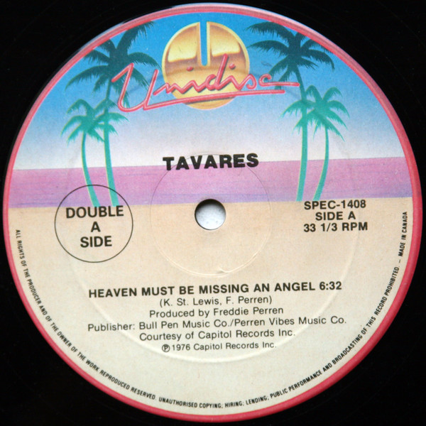Tavares / Dan Hartman - Heaven Must Be Missing An Angel / I Can Dream About You | Unidisc (SPEC-1408)