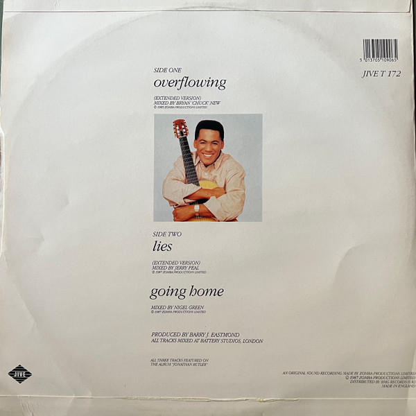 Jonathan Butler - Overflowing | Jive (JIVE T 172) - 2