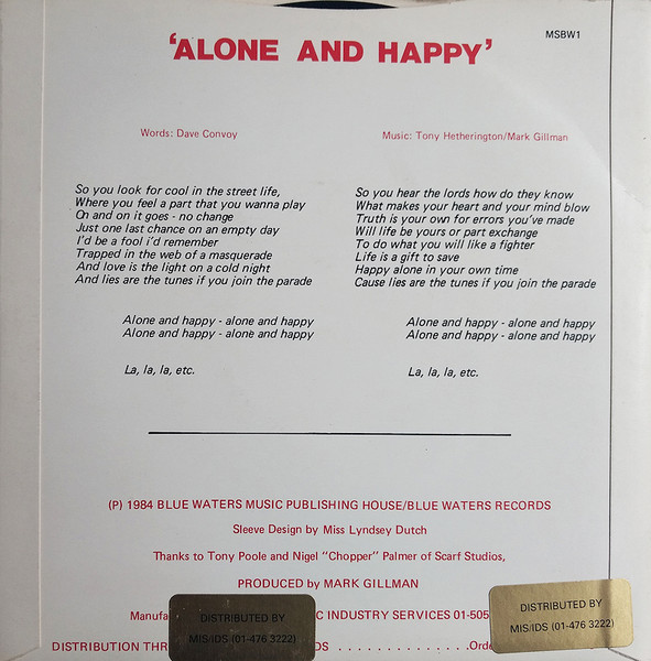Spirit Level - Alone And Happy | Blue Waters Records (MSBW 1) - 2 Spirit Level - Alone And Happy | Blue Waters Records (MSBW 1) - 2