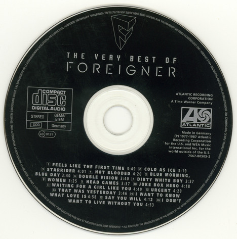 Foreigner - The Very Best Of Foreigner | Atlantic (7567-80505-2 XV) - 3