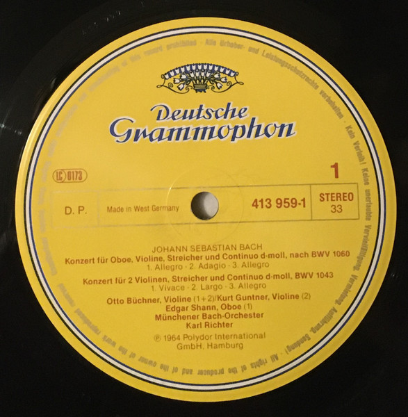 Johann Sebastian Bach - Karl Richter , Münchener Bach-Orchester - Konzerte | Deutsche Grammophon (413958-1) - 3