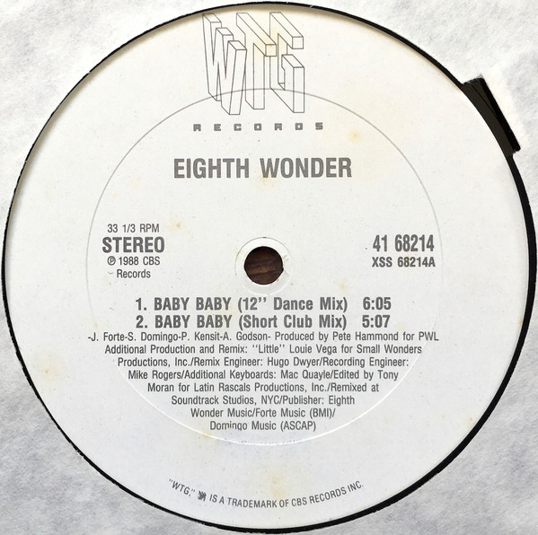 Eighth Wonder - Baby Baby | WTG Records (41 68214)