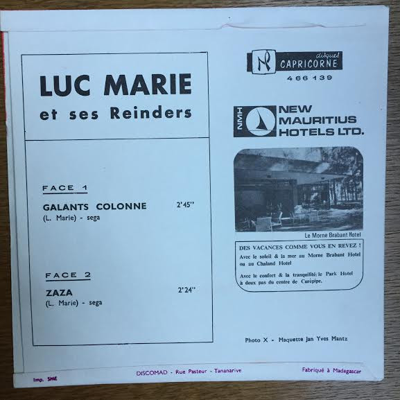 Luc Marie - Galants Colonne | Disques Capricorne (466 139) - 2