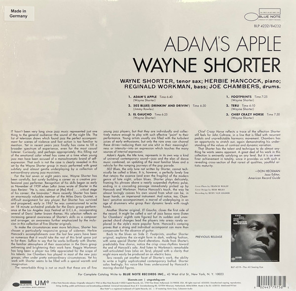 Wayne Shorter - Adam's Apple | Blue Note (4579756) - 2 Wayne Shorter - Adam's Apple | Blue Note (4579756) - 2