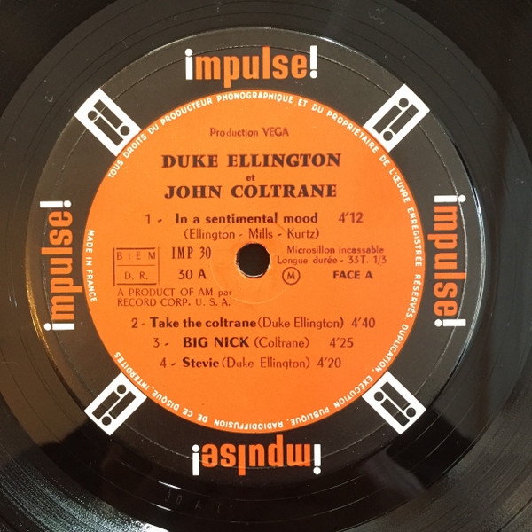 Duke Ellington & John Coltrane - Duke Ellington & John Coltrane | Impulse! / Vega (IMP A 30) - 3