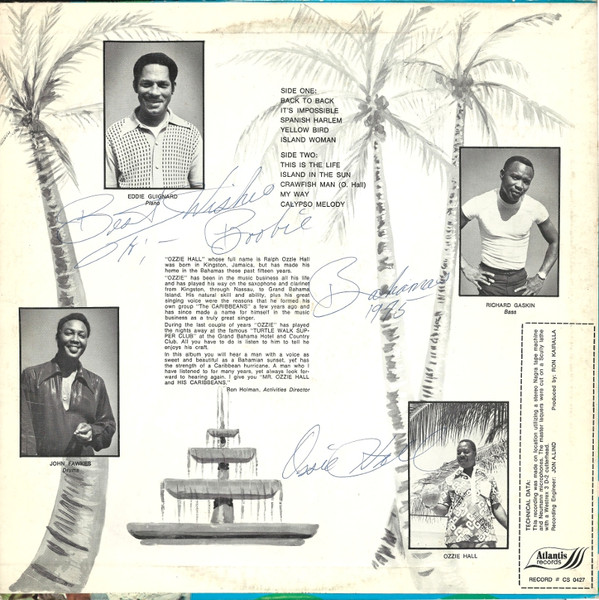 Ozzie Hall & His Caribbeans - Grand Bahama Island, The Island Of Oz | Atlantis Records (CS 0427) - 2 Ozzie Hall & His Caribbeans - Grand Bahama Island, The Island Of Oz | Atlantis Records (CS 0427) - 2