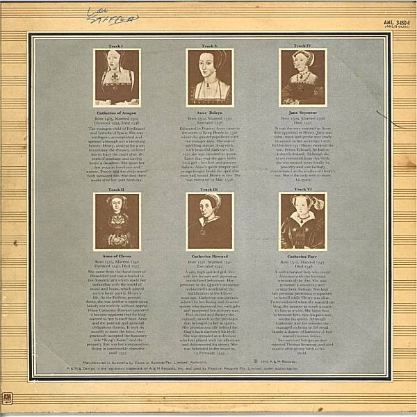 Rick Wakeman - The Six Wives Of Henry VIII | A&M Records (L 34804) - 2 Rick Wakeman - The Six Wives Of Henry VIII | A&M Records (L 34804) - 2