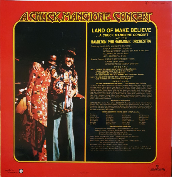Chuck Mangione - Land Of Make Believe - A Chuck Mangione Concert | Mercury (6499 727) - 3