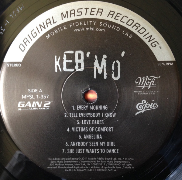 Keb' Mo' - Keb' Mo' | Mobile Fidelity Sound Lab (MFSL 1-357) - 2 Keb' Mo' - Keb' Mo' | Mobile Fidelity Sound Lab (MFSL 1-357) - 2