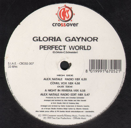 Gloria Gaynor - Perfect World | Crossover Records (CROSS 007)