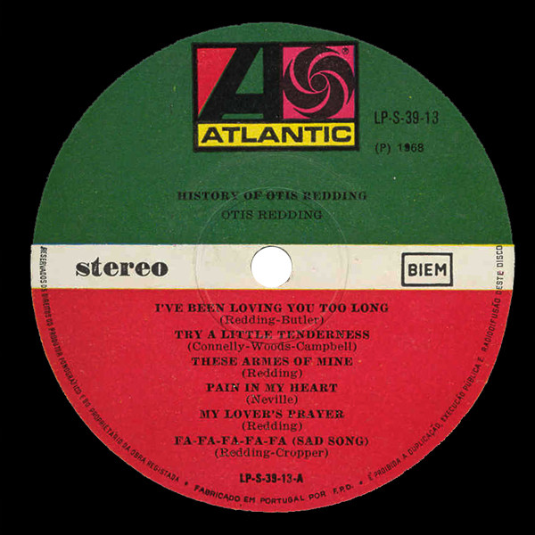Otis Redding - History Of Otis Redding | Atlantic (LP-S-39-13) - 3