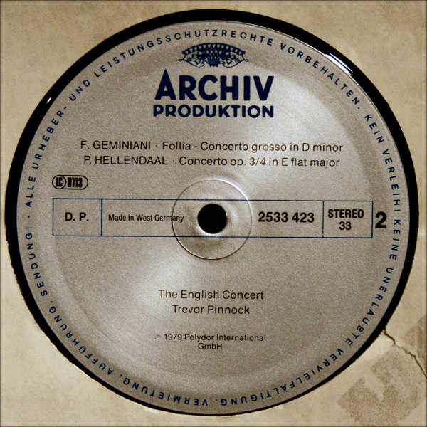 The English Concert • Trevor Pinnock - A Grand Concert Of Musick (English Baroque Concerti) | Archiv Produktion (2533 423) - 4